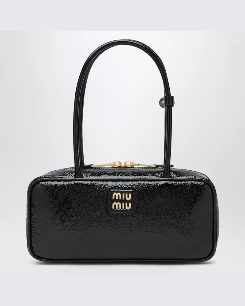 Miu Miu Schwarze Tasche Beau aus Naplak-Lackleder Schwarz