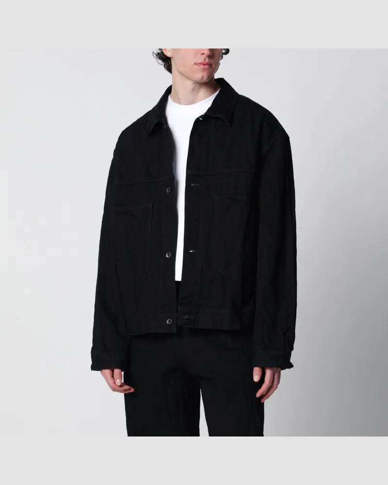Studio Nicholson Schwarze Jacke aus Baumwolle Black