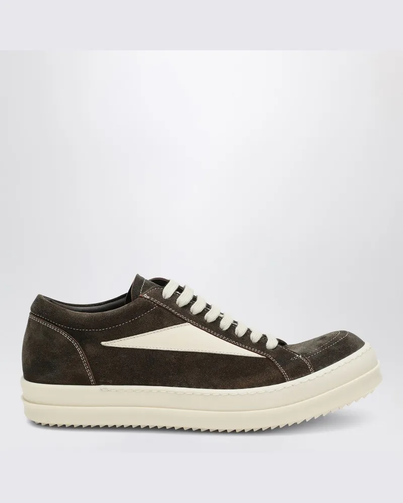 Rick Owens Vintage Indigo/Weiß Milch Wildledersneaker Blau