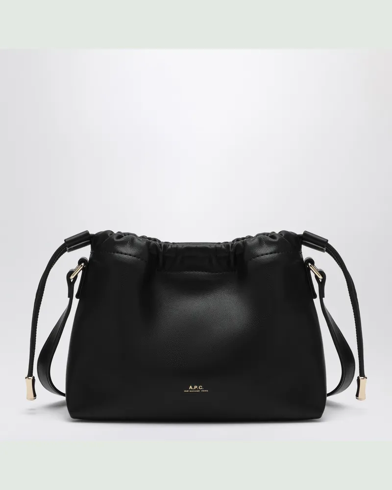 A.P.C. Schwarze Ninon Mini-Tasche in recycelter Lederoptik Black
