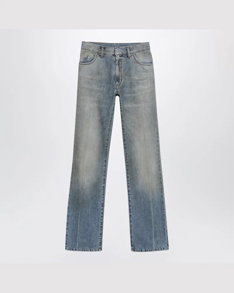 Maison Margiela Gerade Jeans aus Baumwolle in Mittelblau Blue
