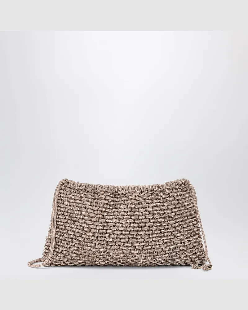 HIBOURAMA Penelope Schmucktasche pfirsichfarben mit Kristallen Pink