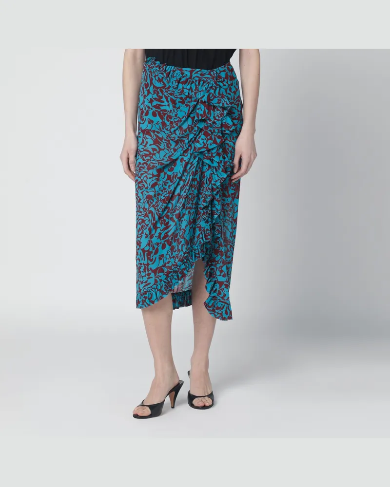 Dries van Noten Midirock mit gerafftem Detail Light