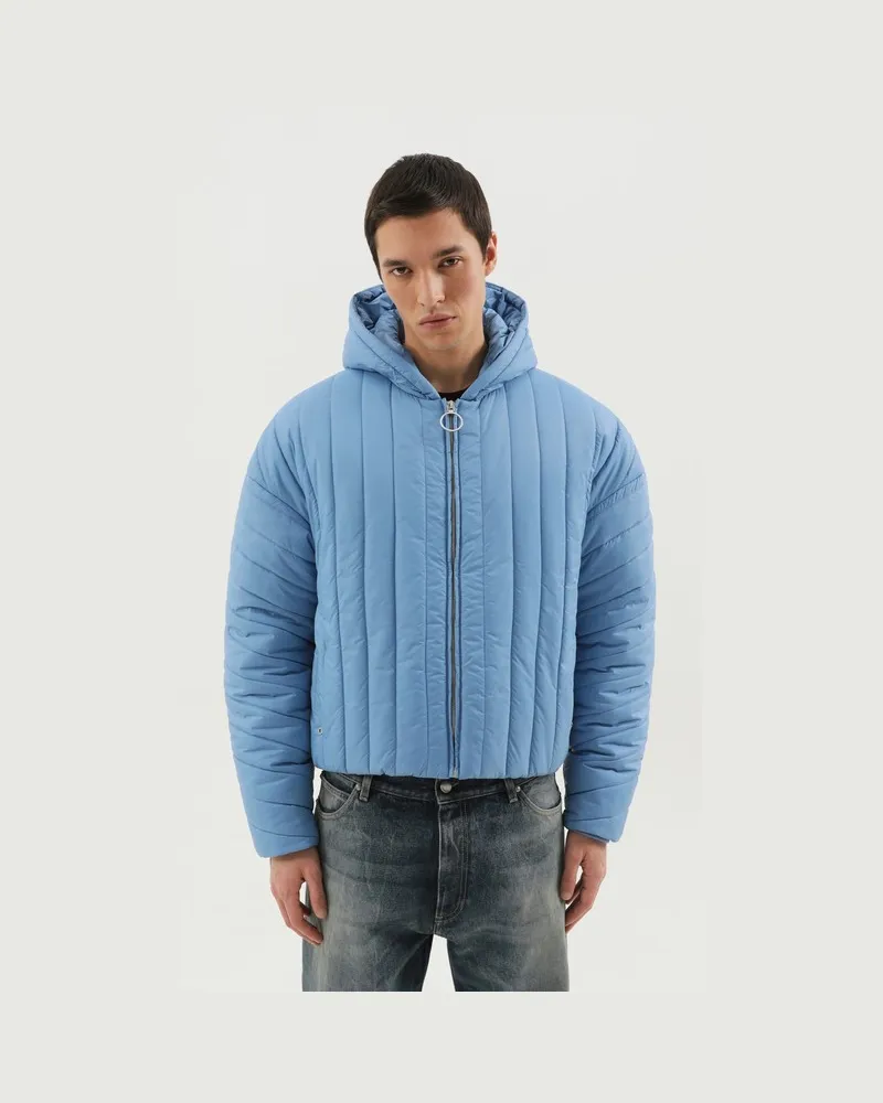 1989 STUDIO Hellblau gesteppte Daunenjacke Hellblau