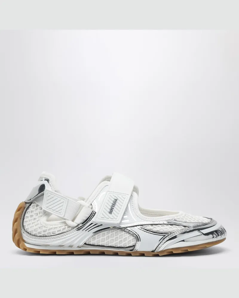 Bottega Veneta Mary-Jane Orbit Flash Sneaker silber/weiß Metal