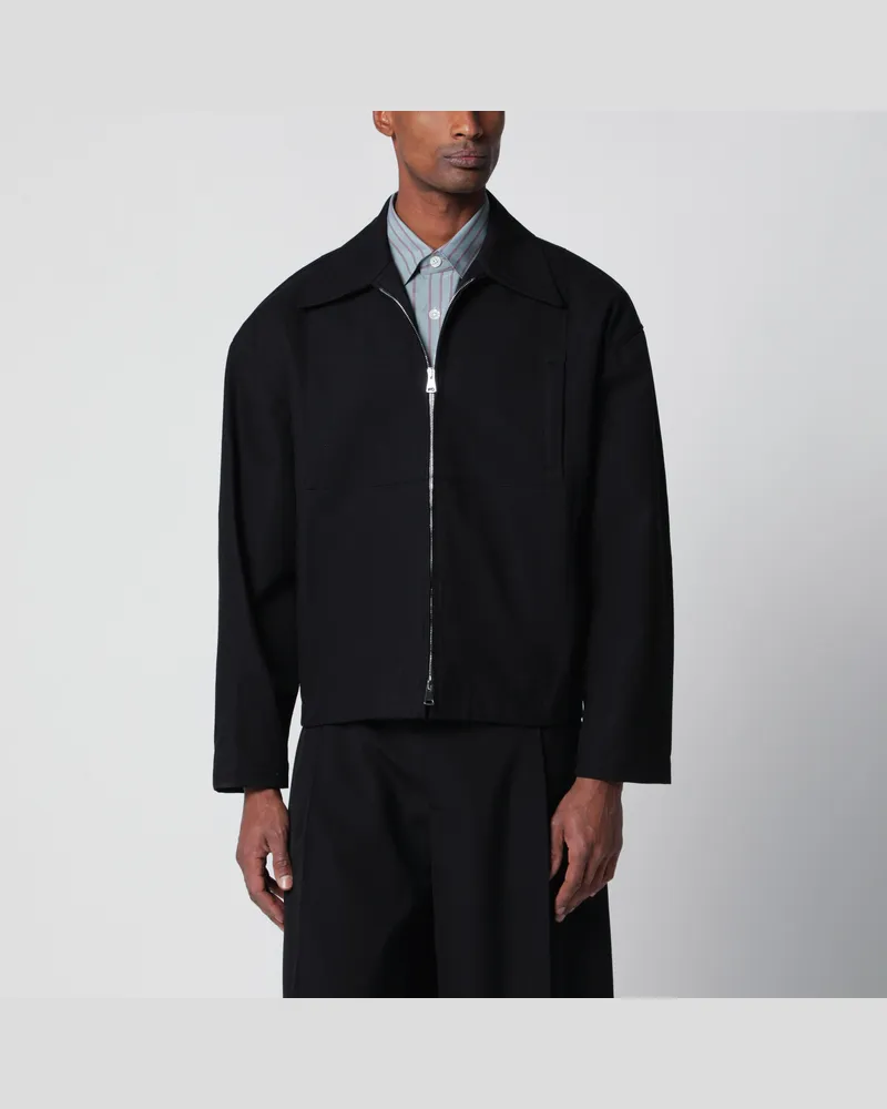 Namacheko Schwarze Baumwolljacke mit Reißverschluss Black