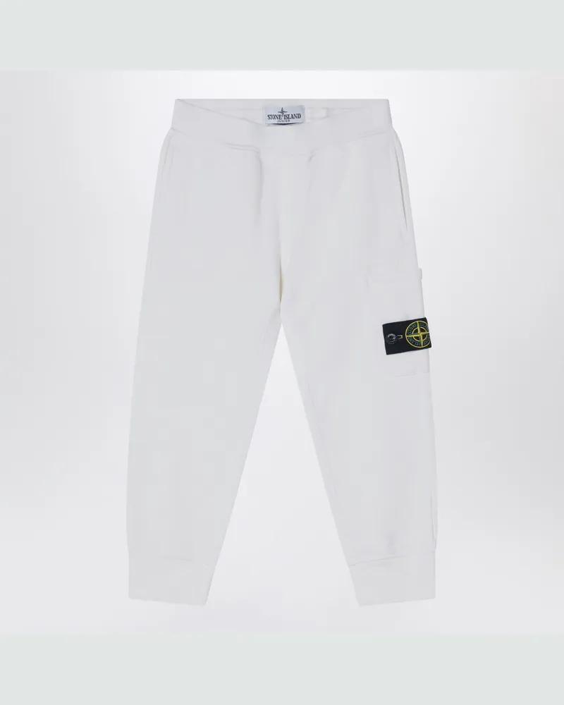 Stone Island Weiße Jogginghose aus Baumwolle White
