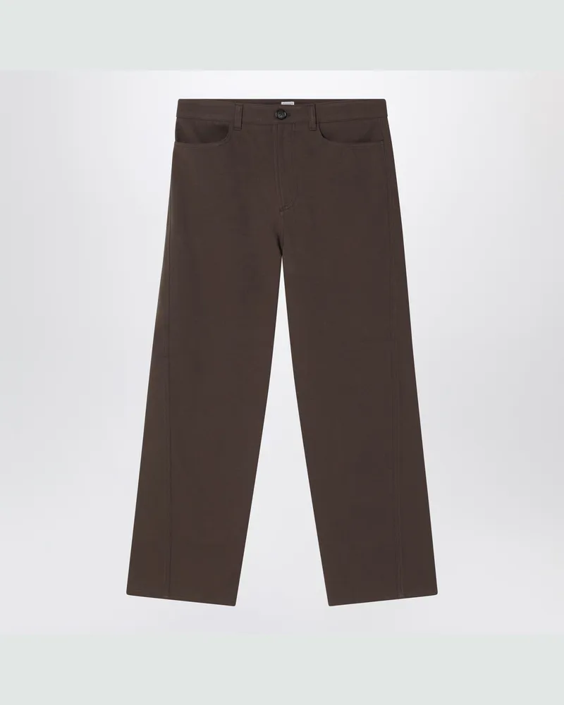 Totême Pfefferfarbene Hose aus Baumwolle 