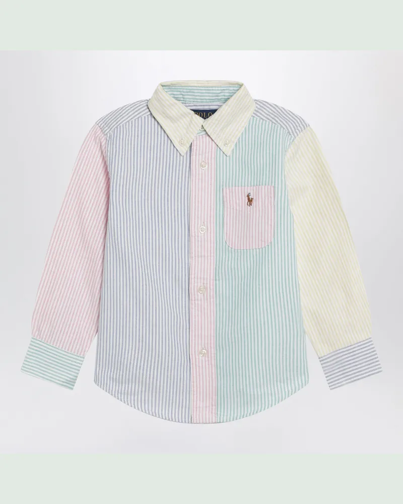 Ralph Lauren Gestreiftes Button-Down-Hemd in Colour-Blocking Multicolor