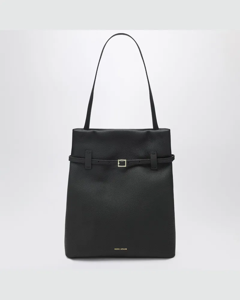 Manu Atelier Tote Du Jour Tote Bag schwarz aus Kalbsleder Black