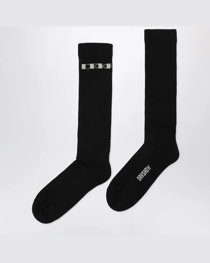 DRKSHDW by Rick Owens Schwarze Baumwollsocken mit Logo Schwarz