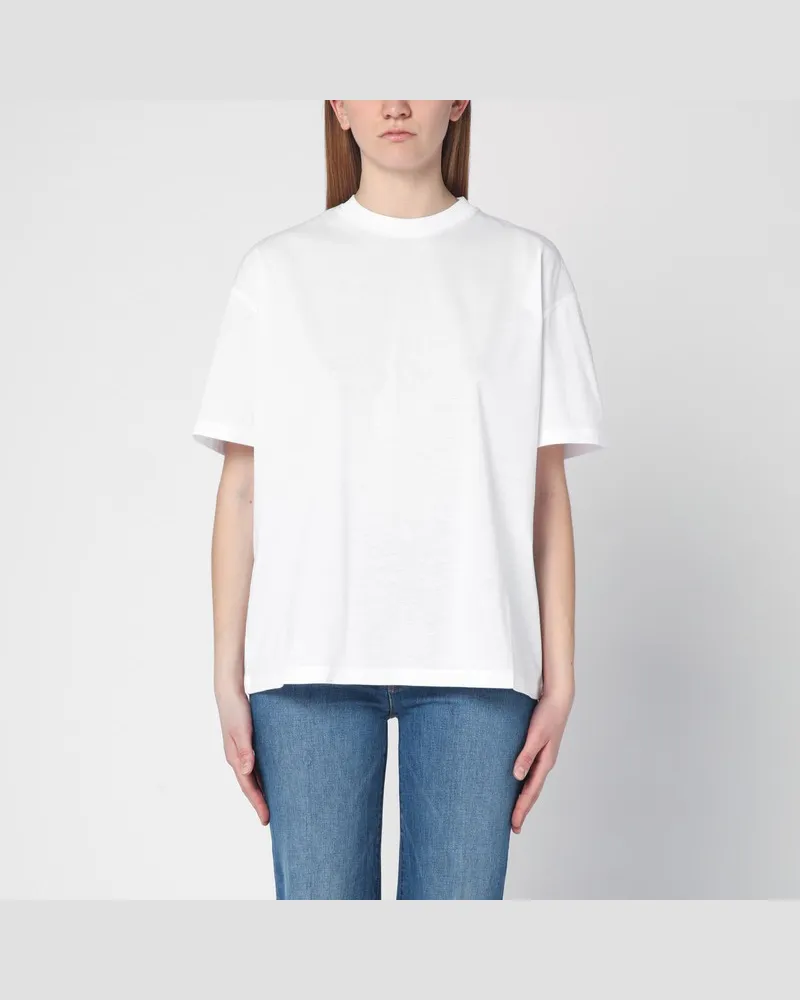 Prada Weißes Baumwoll-T-Shirt Weiß