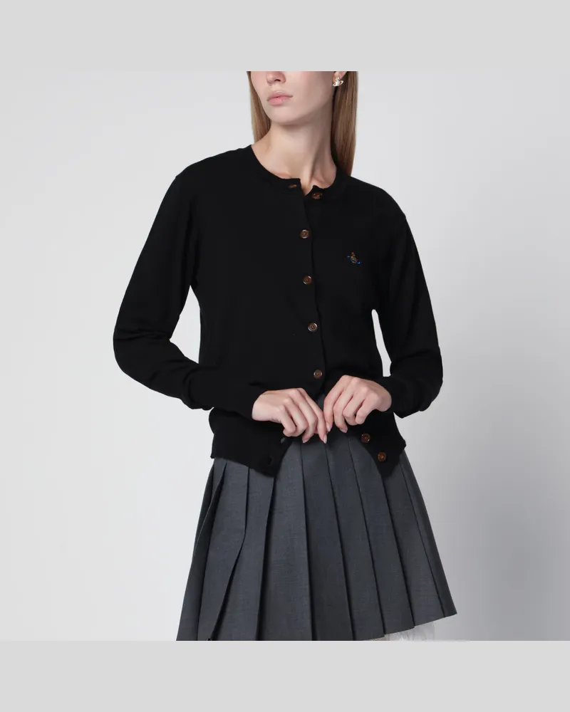 Vivienne Westwood Cardigan Bea aus Baumwoll-Kaschmir-Mix, schwarz Black