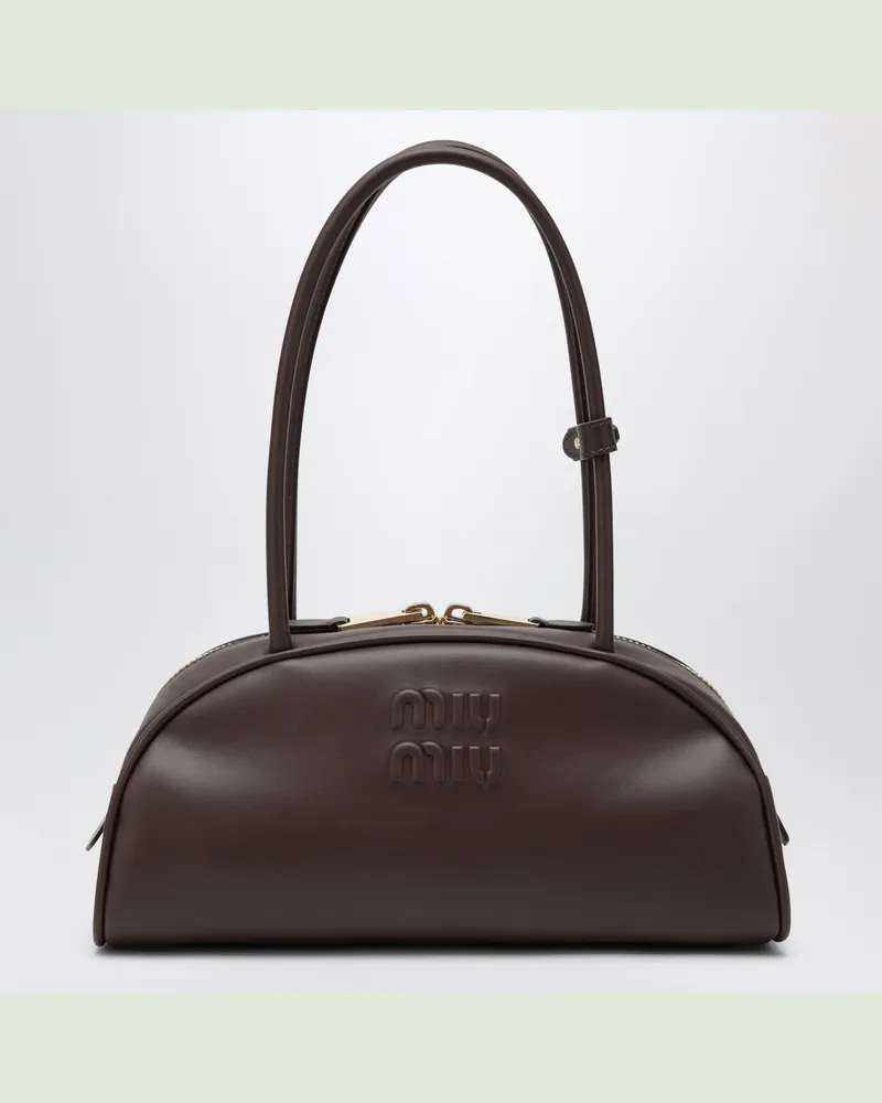 Miu Miu Mittelgroße Beau Tasche aus Radica-Leder Brown