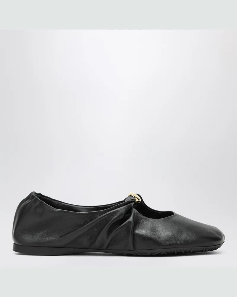Loewe Schwarze Nappa-Perlen-Ballerinas Black