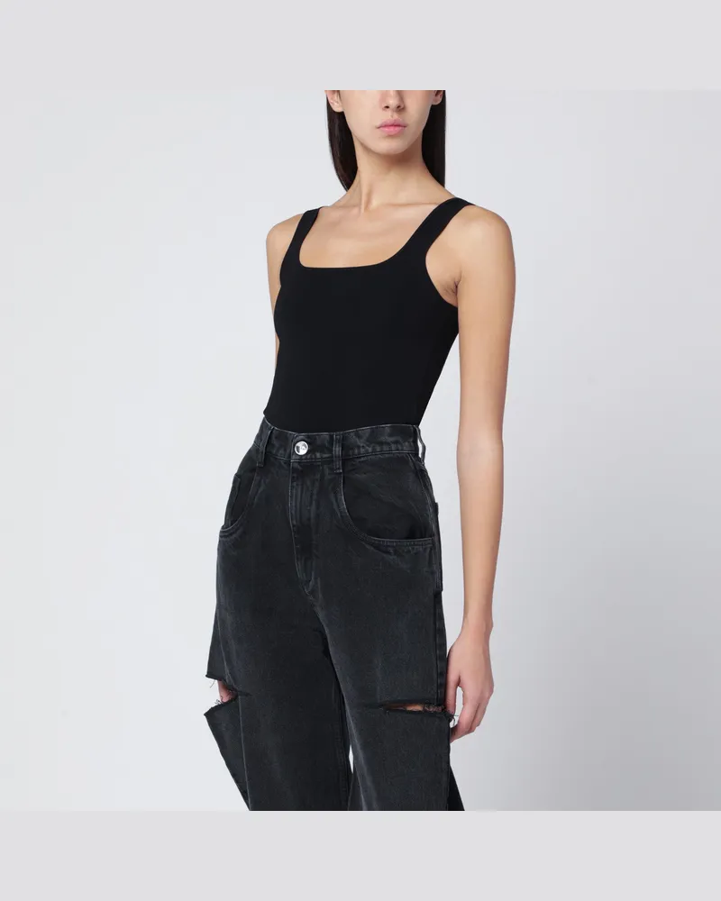 Entire Studios Black viscose-blend top Black