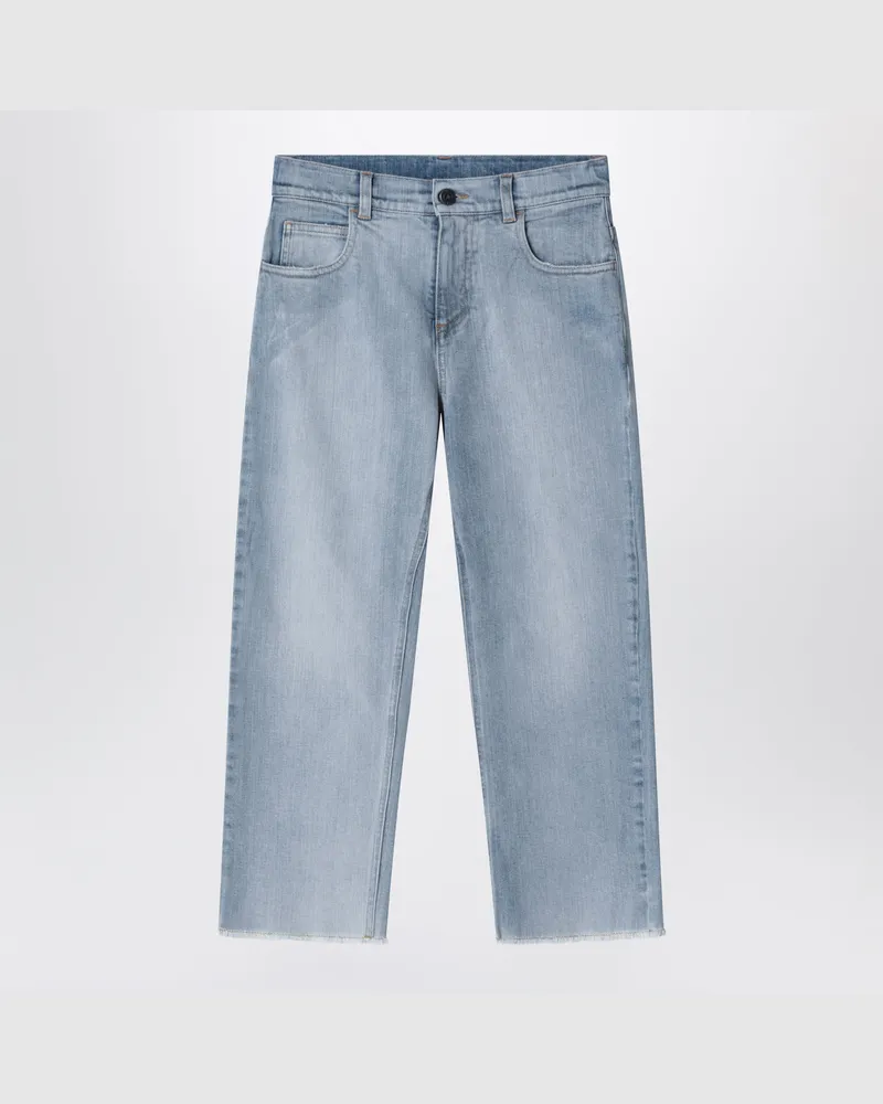 Golden Goose Mittelblaue Jeans mit Logo-Stickerei Blue