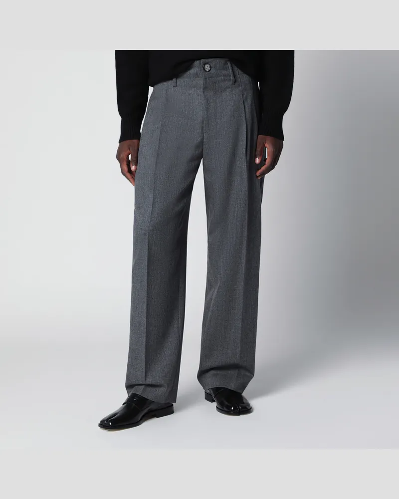 AMI Paris Graue Woll-Anzughose Grey