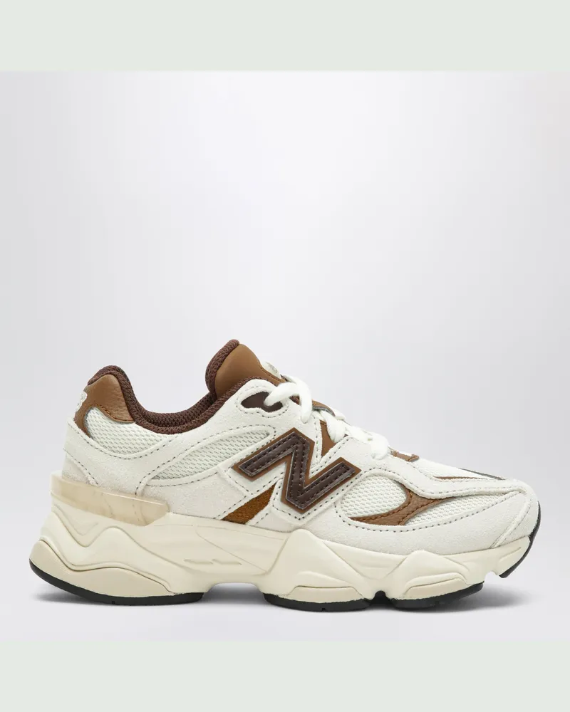 New Balance 9060 beigefarbene Schuhe aus Mesh und Wildleder Multicolor