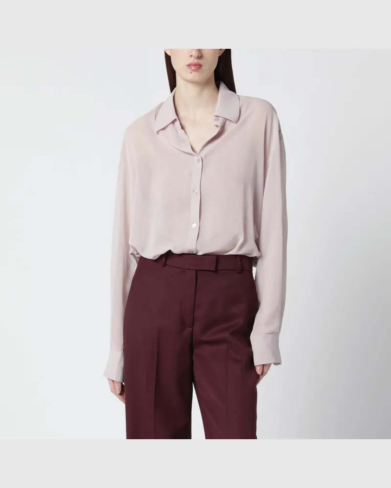 FRANKIE Shop Halbtransparente rosa Bluse Pink