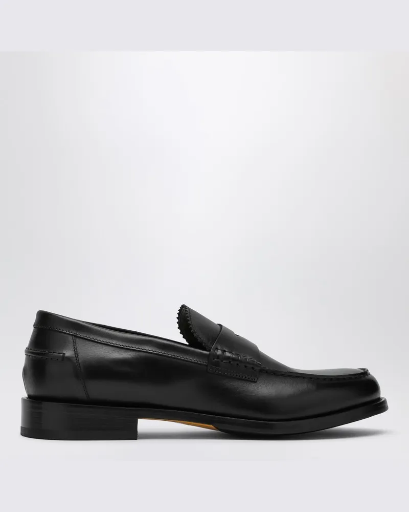 Doucal´s Slipper aus Schwarzem Leder Schwarz