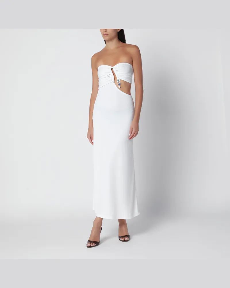 Christopher Esber Trägerloses weißes Kleid aus Polyester White