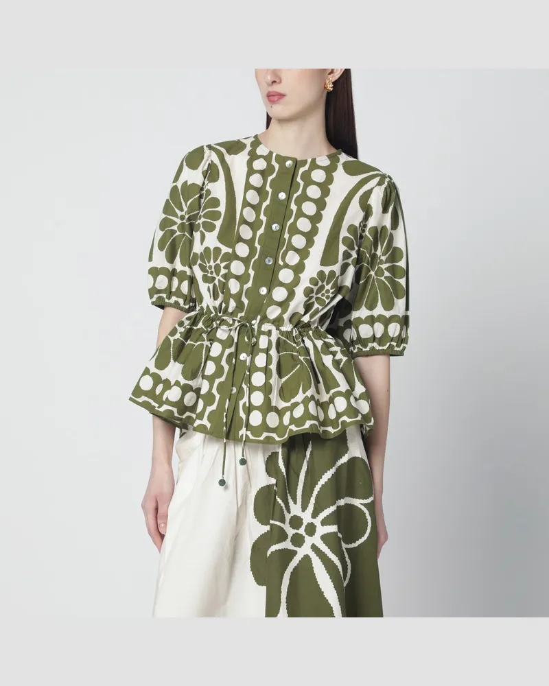 FARM Rio Palermo-Bluse mit grünem Print Grün