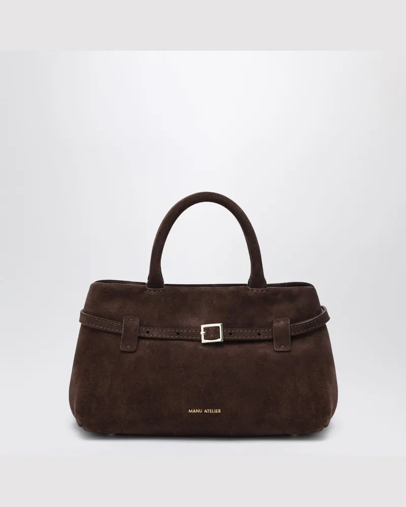 Manu Atelier Le Cambon 25 braune Tasche aus Wildleder Braun