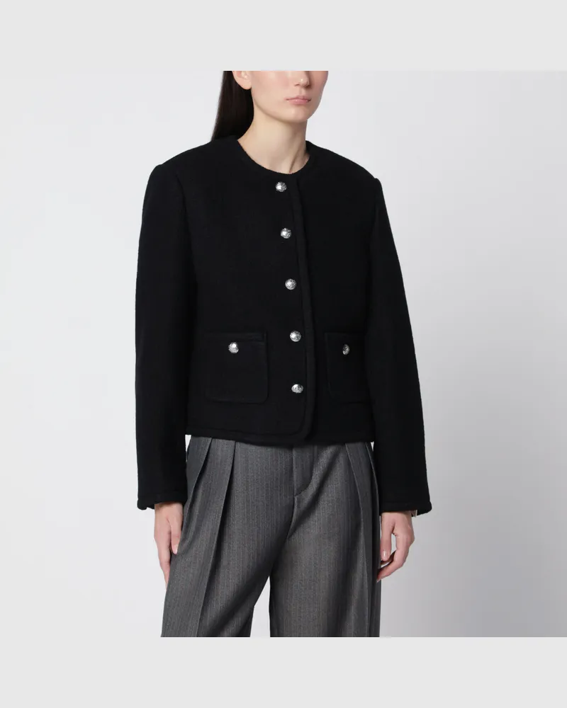Dunst Schwarze Classic Jacke aus Tweed Black