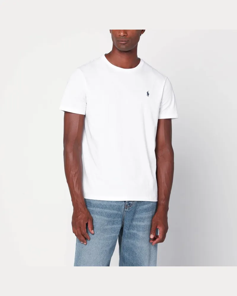 Ralph Lauren T-Shirt weiß aus Baumwolle Custom Slim-Fit Weiß