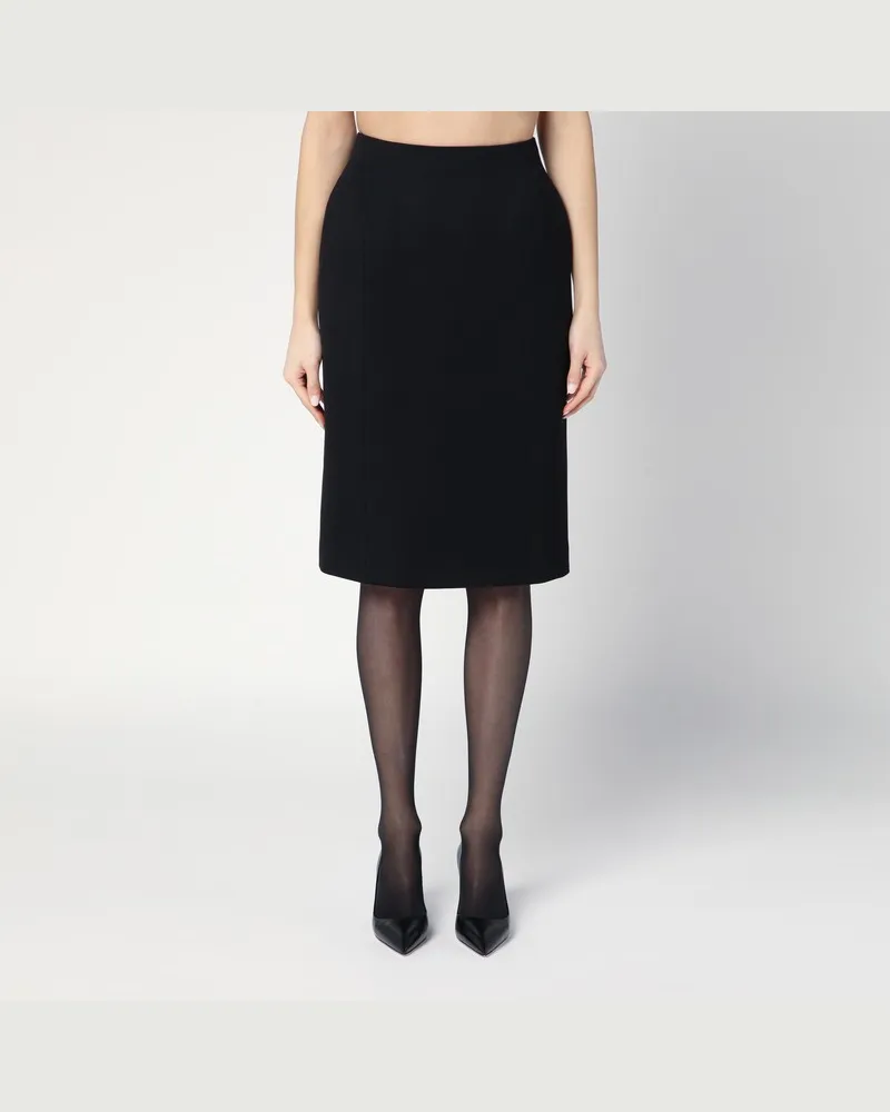 Balenciaga Schwarzer Midirock Hourglass Schwarz