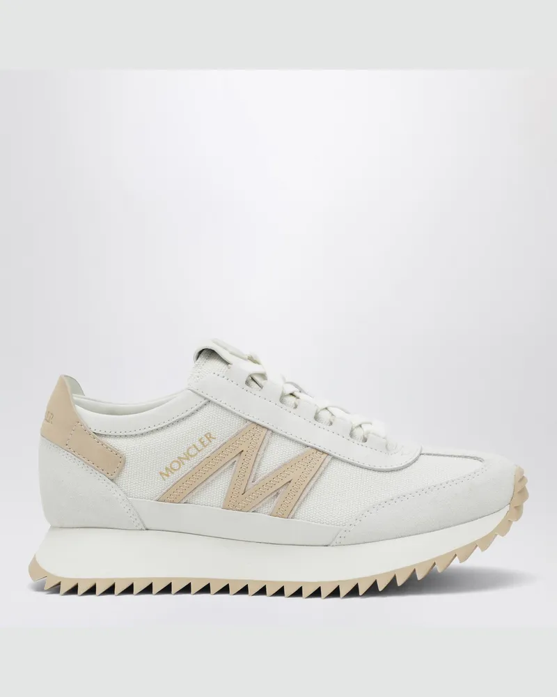Moncler Pacey2 Sneaker aus weißem Canvas und Leder White
