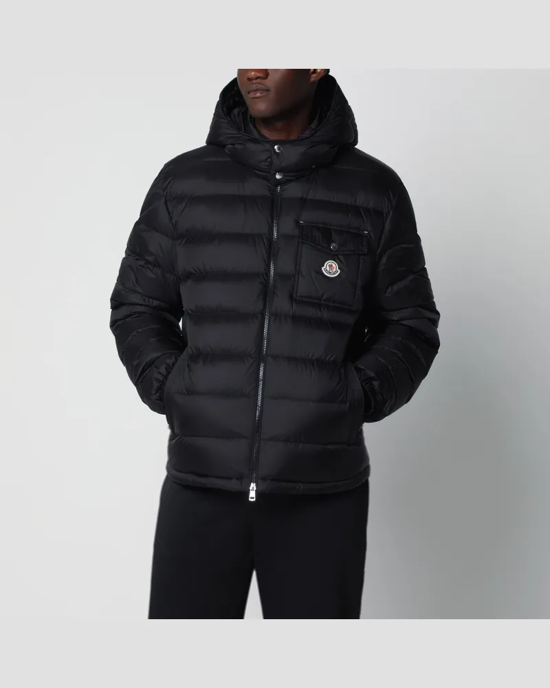 Moncler Schwarze kurze Verith Daunenjacke Black