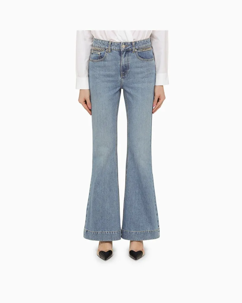 Stella McCartney Jeans Falabella mit weitem Bein mid vintage blue Blau