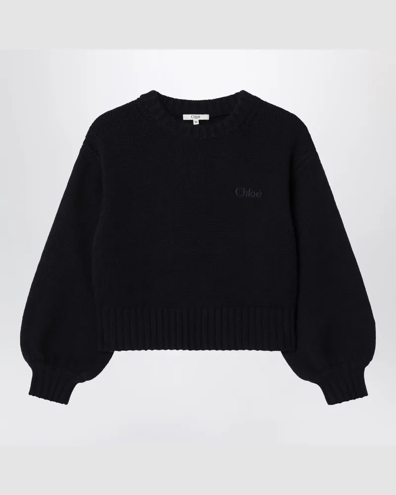 Chloé Navy blue wool and cashmere sweater Blue