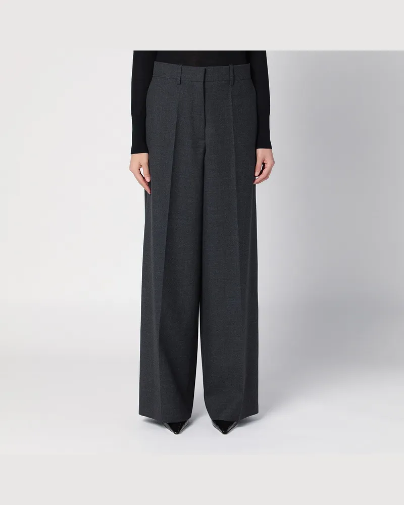 Givenchy Dunkelgraue weite Hose aus Wolle 