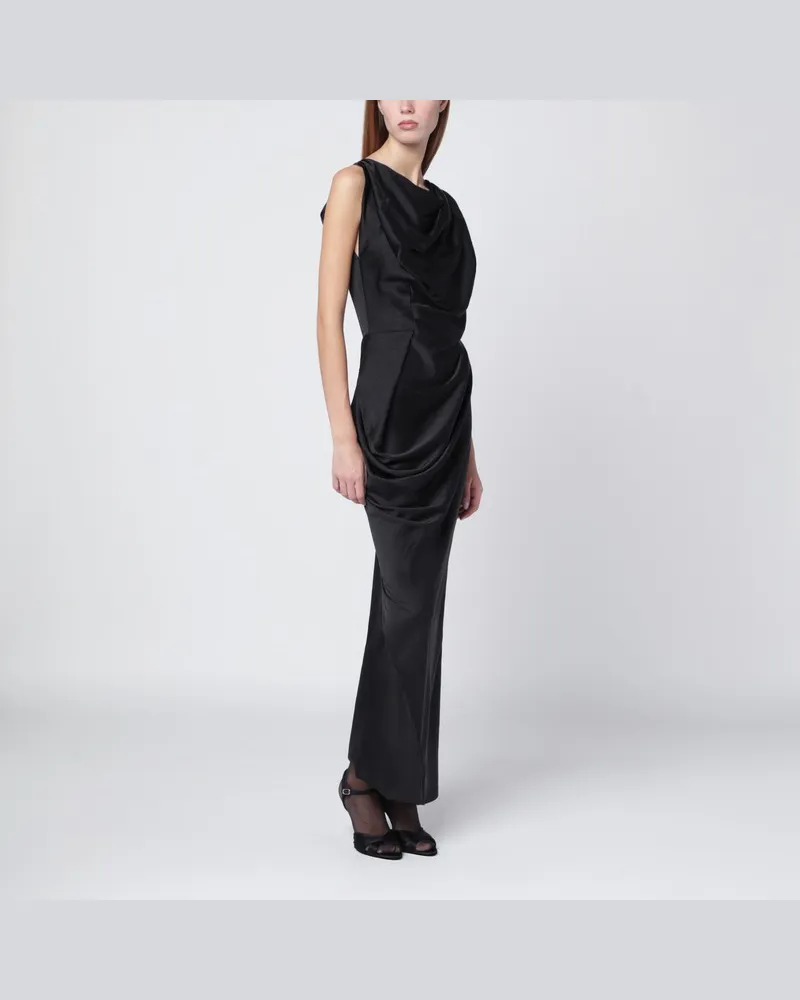 Vivienne Westwood Langes schwarzes Fond-Kleid Schwarz