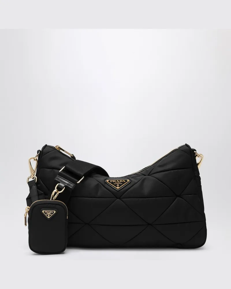 Prada Large black padded Re-Nylon bag Schwarz
