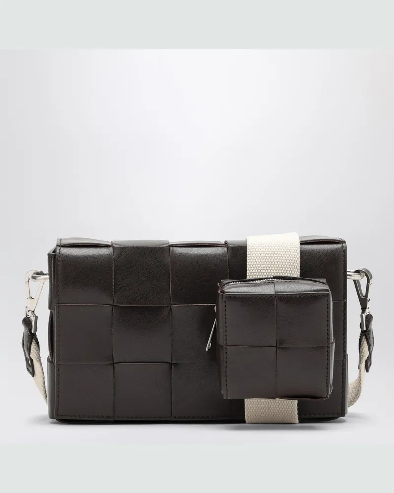 Bottega Veneta Dunkelbraune Umhängetasche Cassette 
