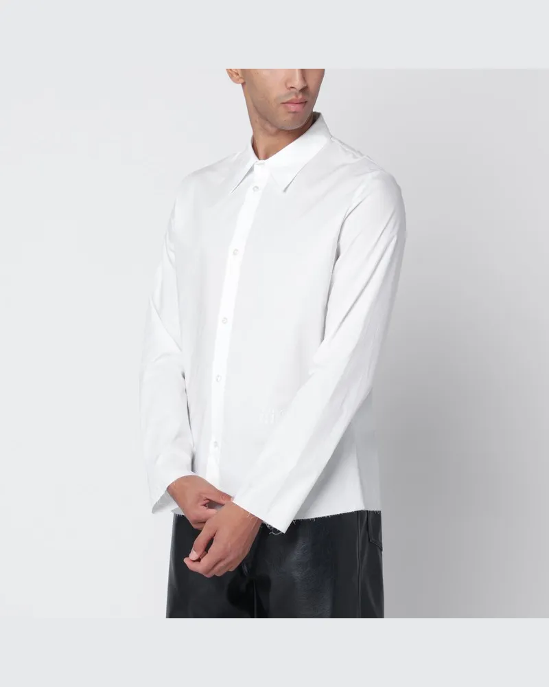 Maison Margiela Weißes Baumwollhemd Weiß