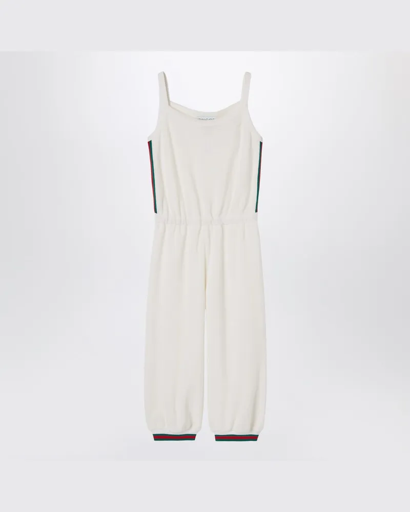 Gucci Weiße Latzhose aus Frottee Weiß