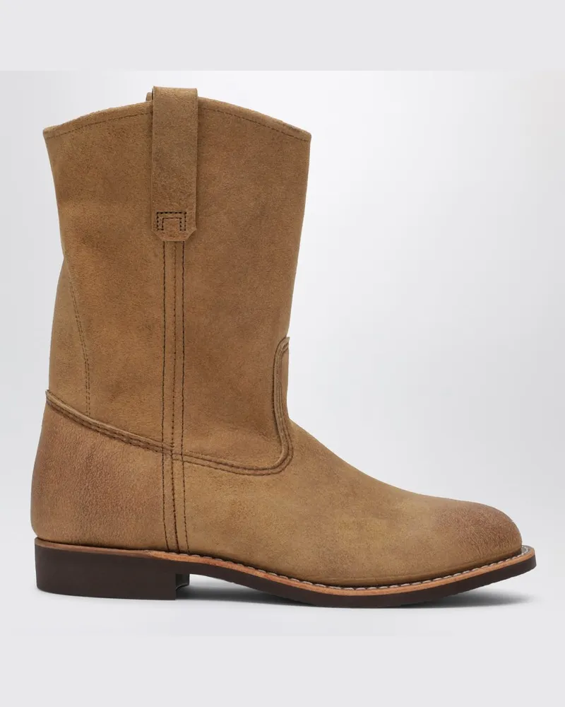 Red Wing Shoes Pecos Stiefel aus Beigem Wildleder Beige
