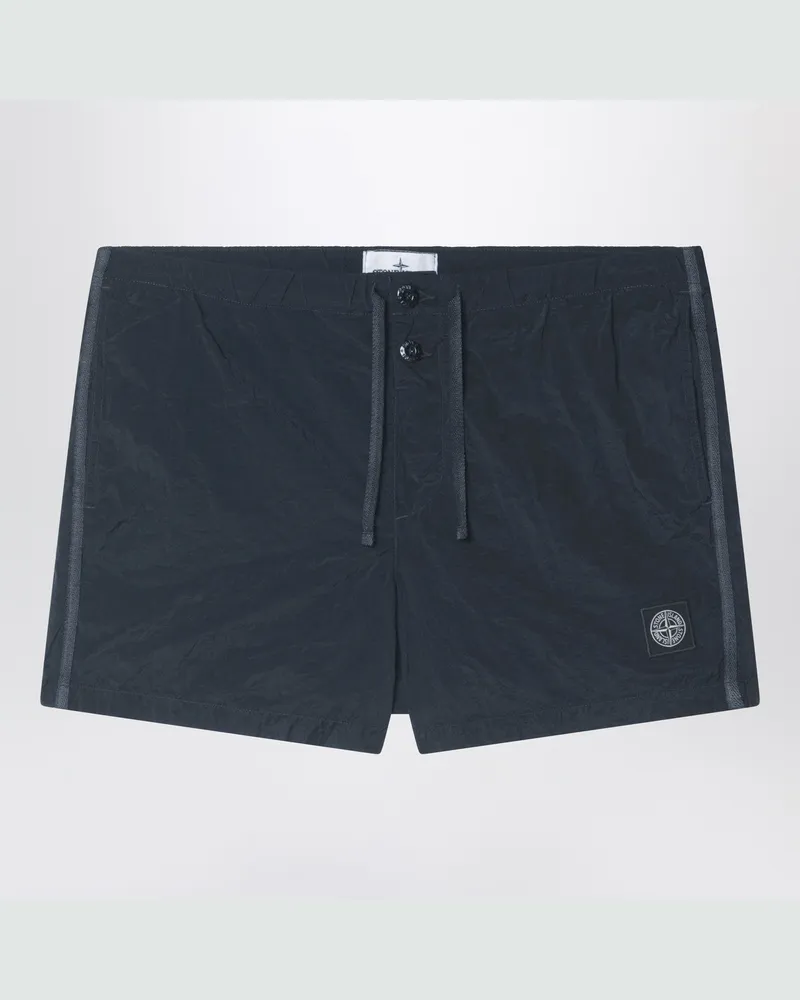 Stone Island Marineblaue Badeshorts aus Nylon 