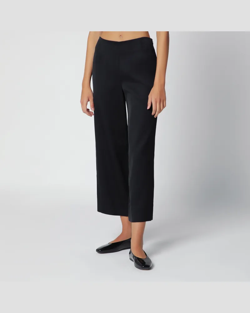 Totême Fließende Satin-Hose aus Viskose in Schwarz Black
