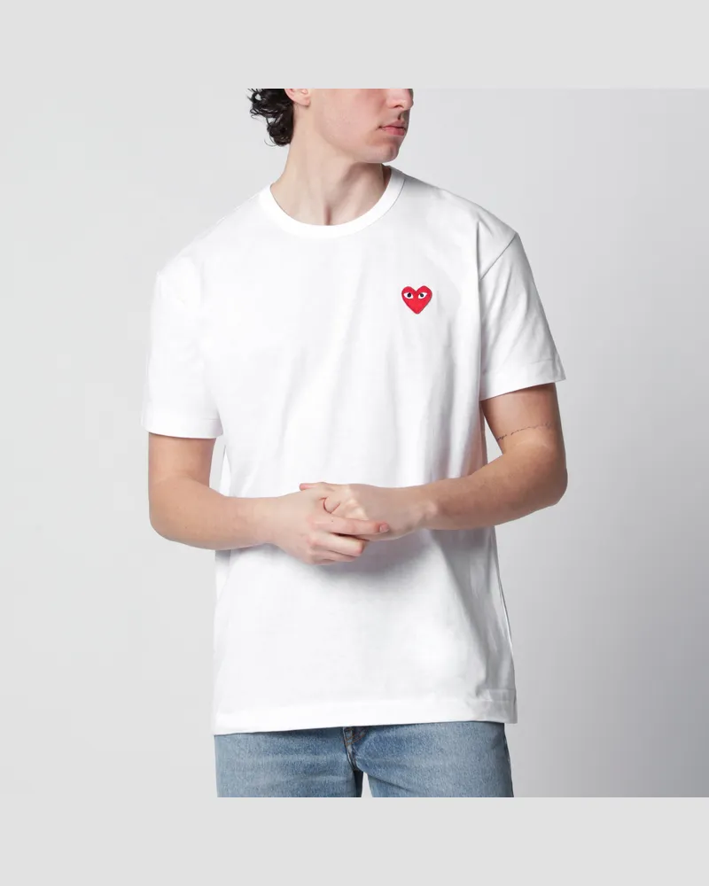 Comme des Garçons Weißes Baumwoll-T-Shirt White