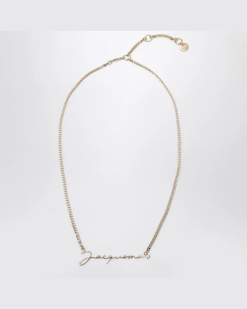 Jacquemus Die goldene Halskette mit Logo Metallisch