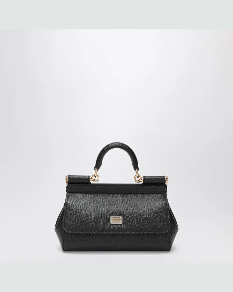 Dolce & Gabbana Kleine schwarze Sicily Handtasche Black