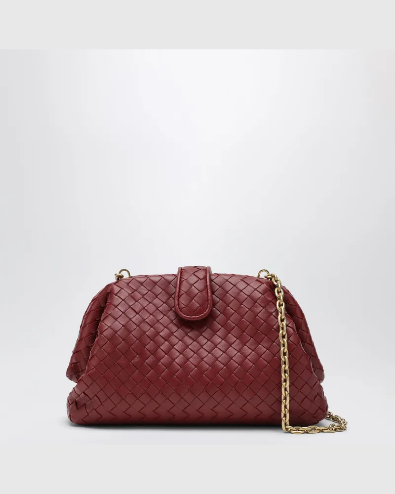 Bottega Veneta Kleine Lauren 1980 Clutch aus Lammleder in Lava Red Red
