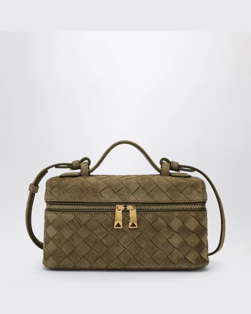 Bottega Veneta Bang Bang Vanity Case Mud aus Wildleder Beige