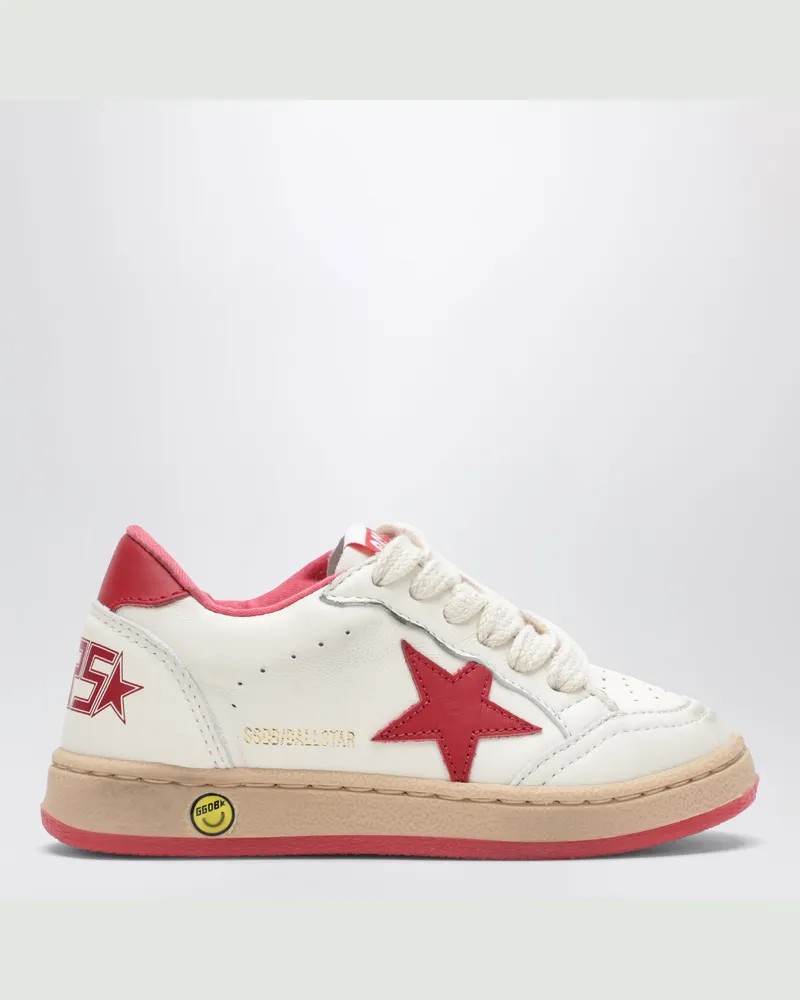 Golden Goose Ball Star Sneaker in Weiß/Rot Red